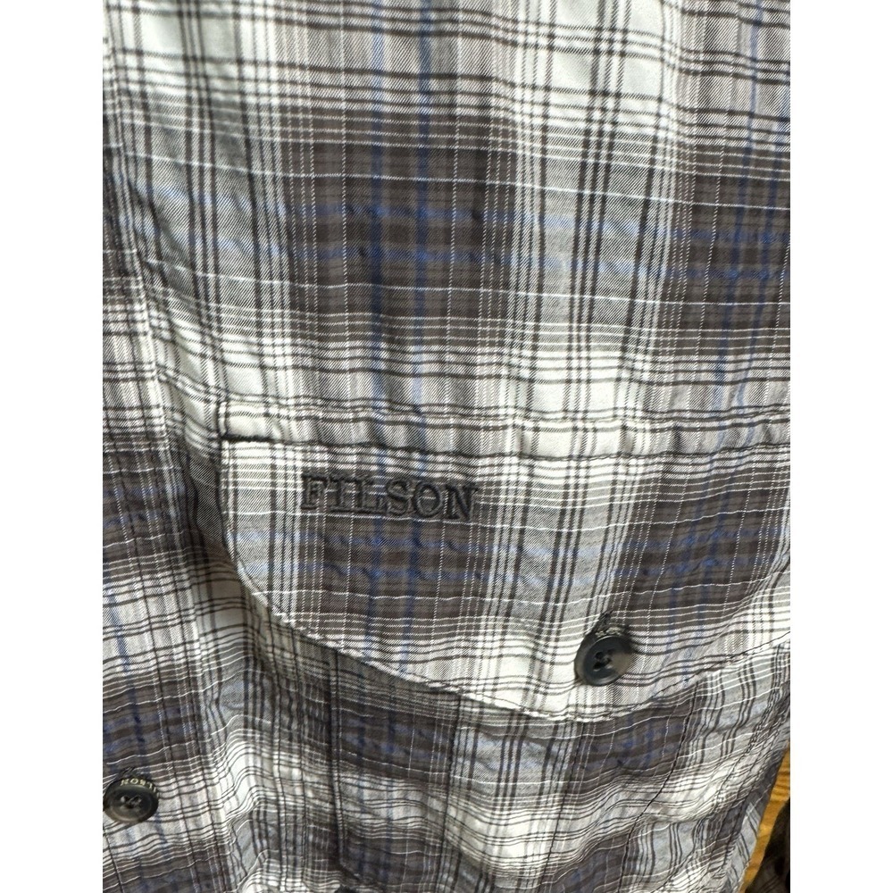 Men's Filson Lightweight Long Sleeve Plaid Breathable Outdoor Shirt Size Small - Picture 3 of 10